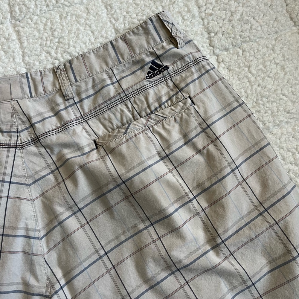 Adidas khaki stretch plaid shorts - Picture 12 of 14